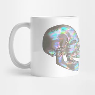 Iridescent Skull Profile in Lavender Blue Mug